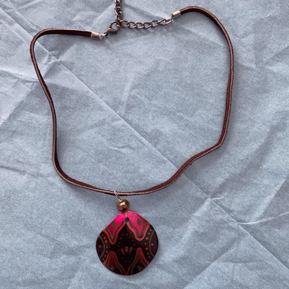 Vintage Lacquered Shell Choker--NWOT - Picture 1 of 7